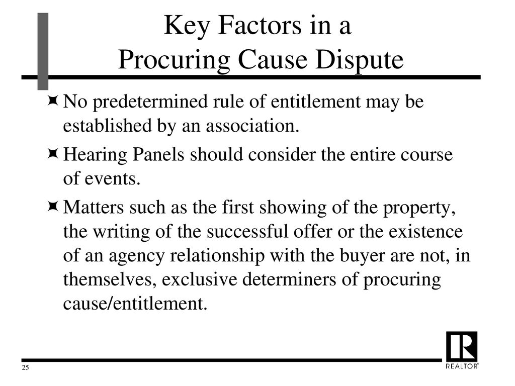 Key Factors in a Procuring Cause Dispute
