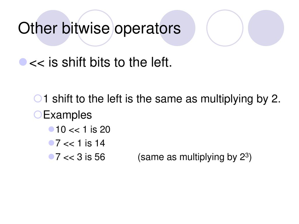 Bitwise operators. - ppt download