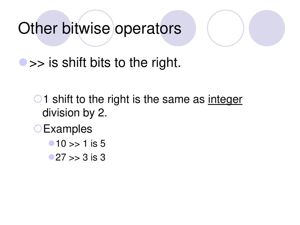 Bitwise operators. - ppt download