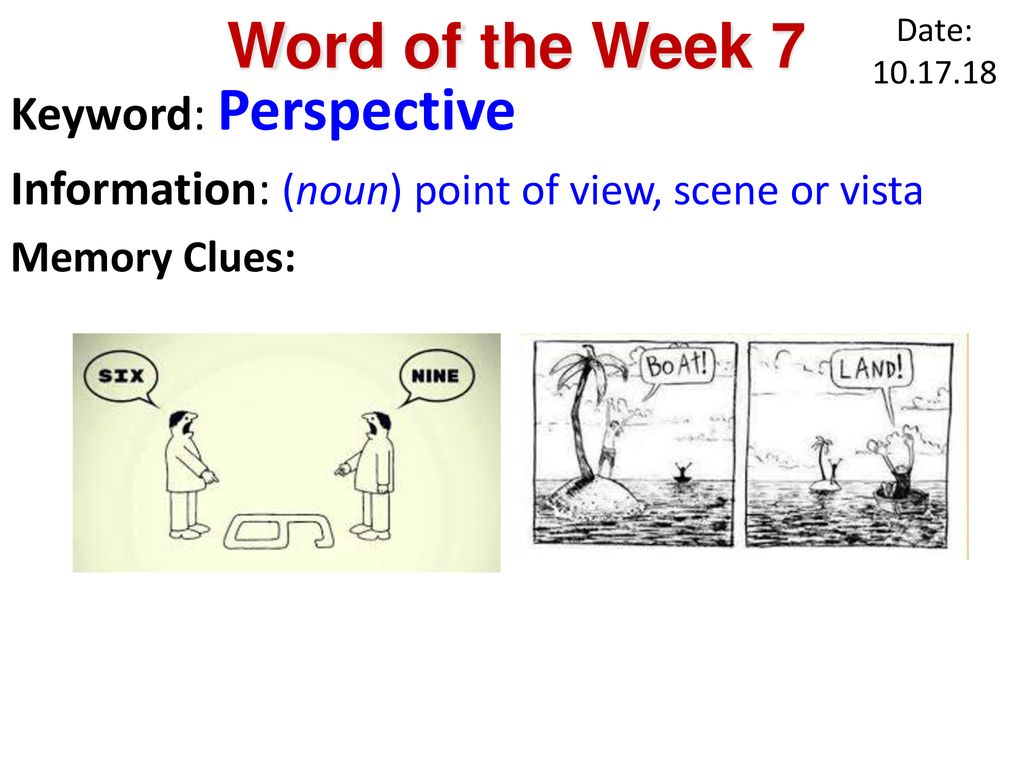 Word of the Week 7 Keyword: Perspective