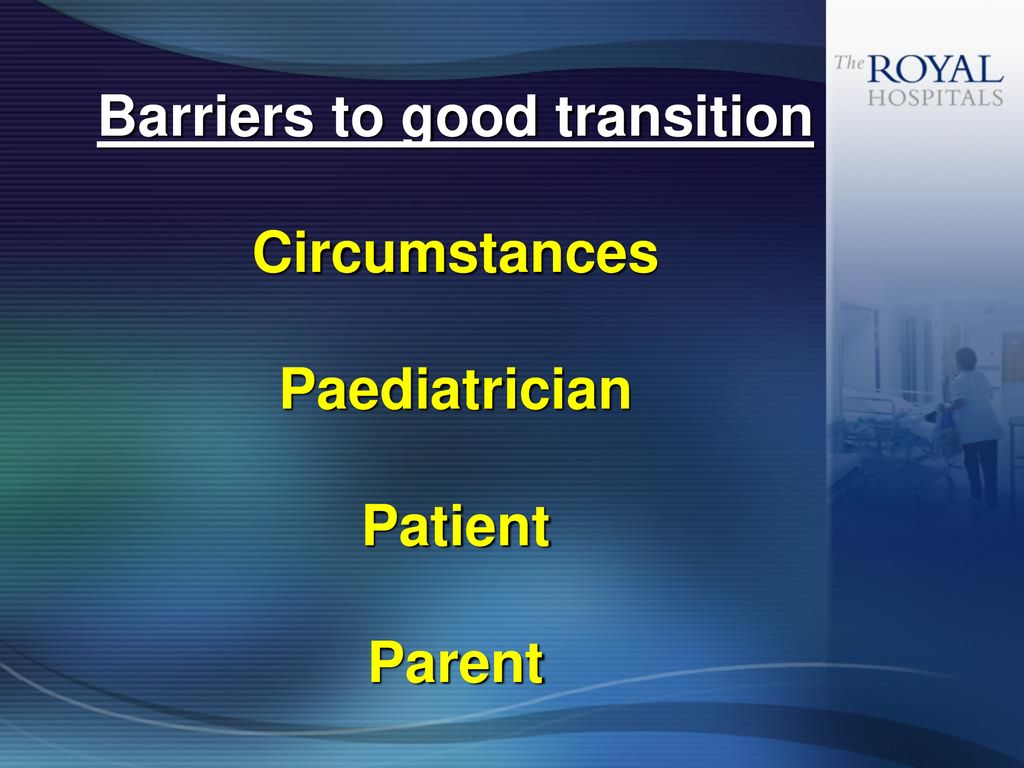 Barriers to good transition