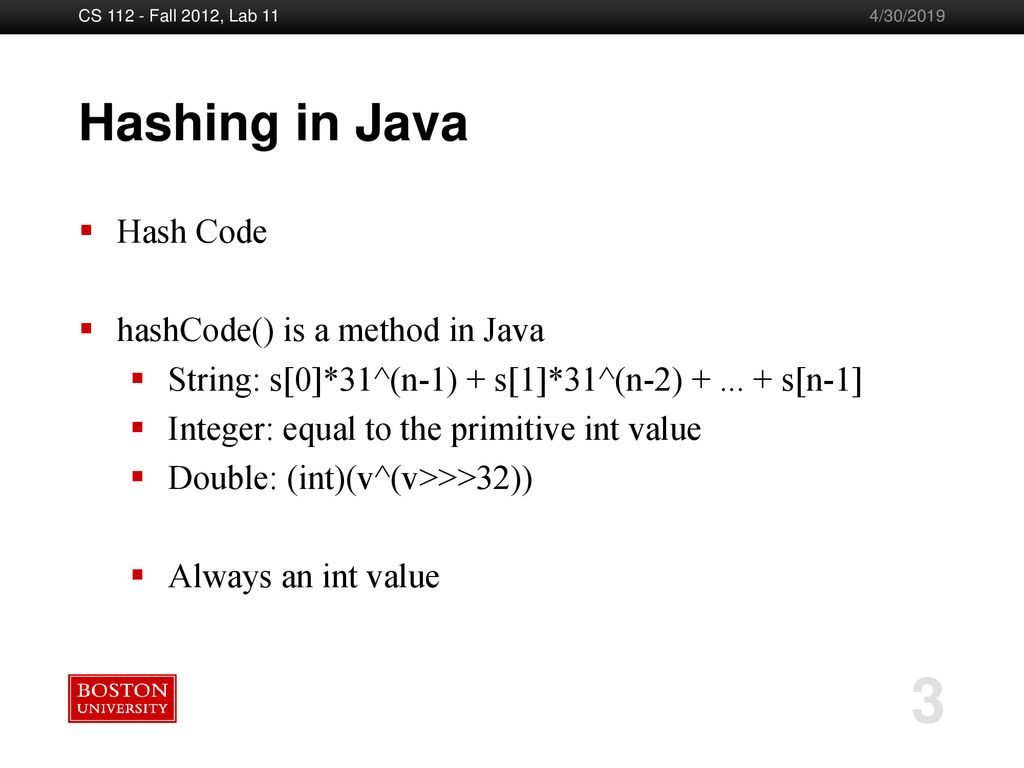 Hashing in Java Hash Code hashCode() is a method in Java