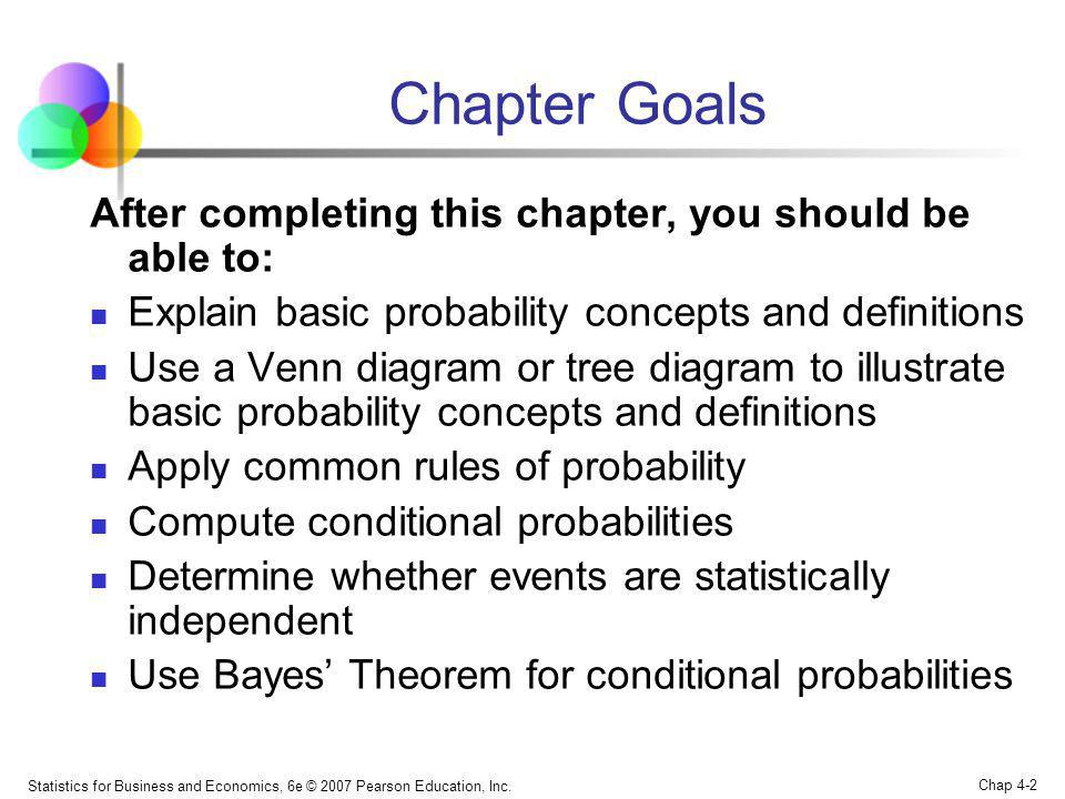 Chapter Goals After completing this chapter, you should be able to: