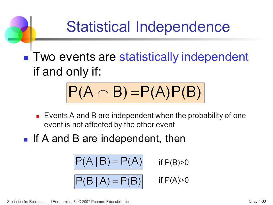 Statistical Independence