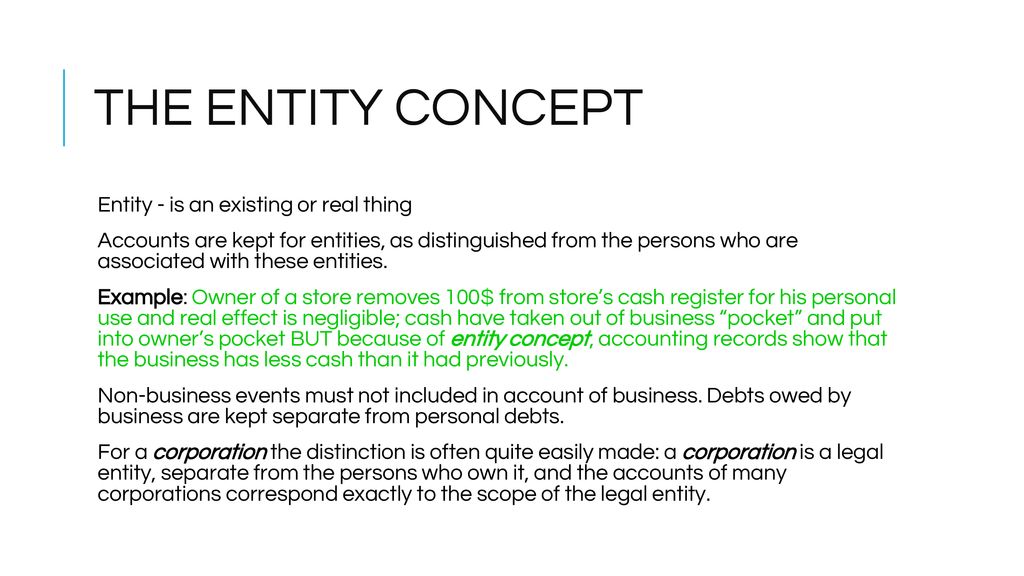 separate entity concept with example