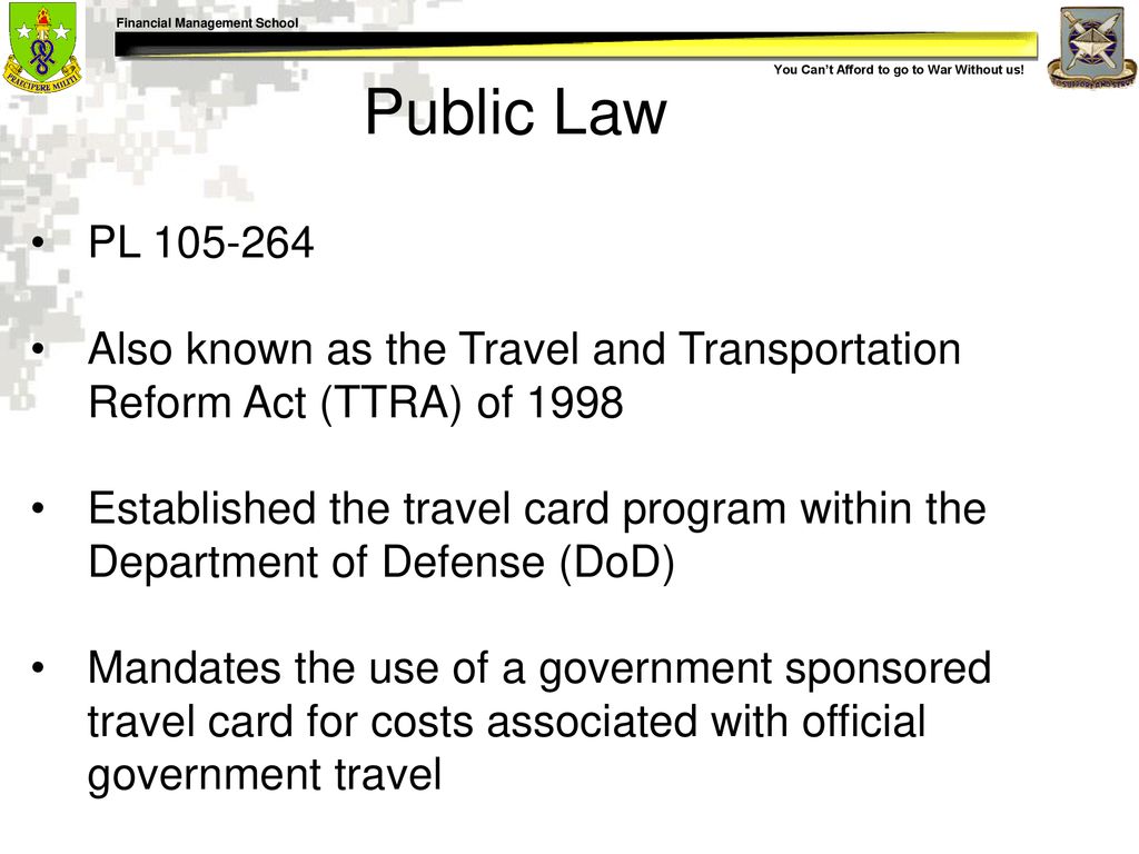 travel and transportation reform act
