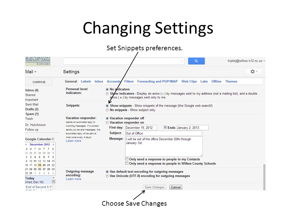 Changing Settings Set Snippets preferences. Choose Save Changes