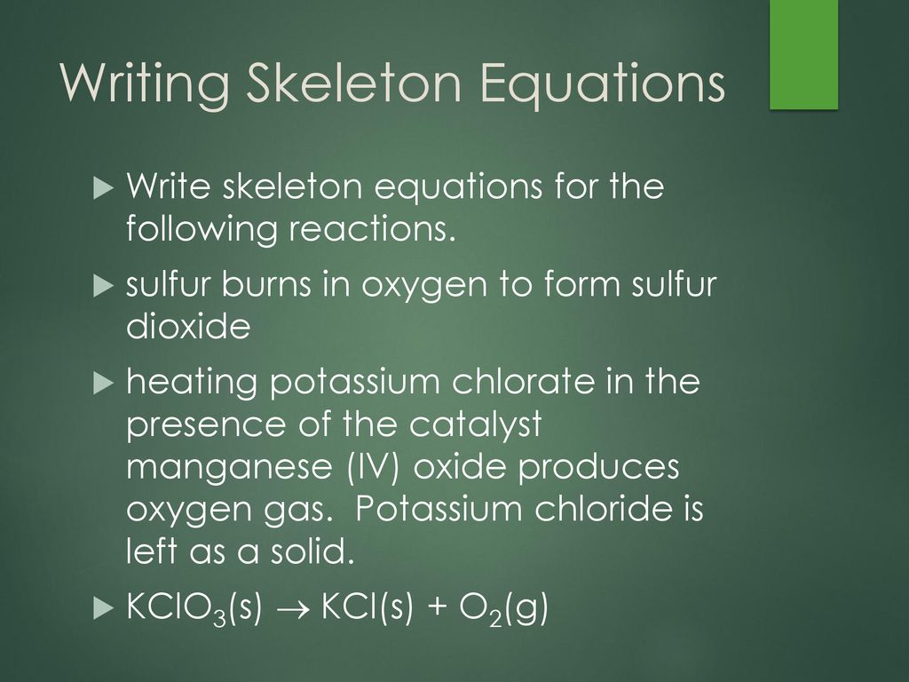 Balancing Equations And Types Of Reactions - Ppt Download