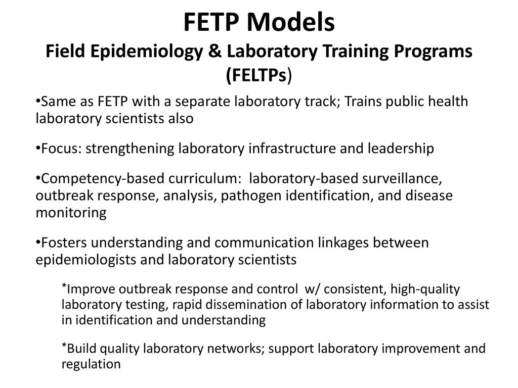 Field Epidemiology Training Programs ppt download