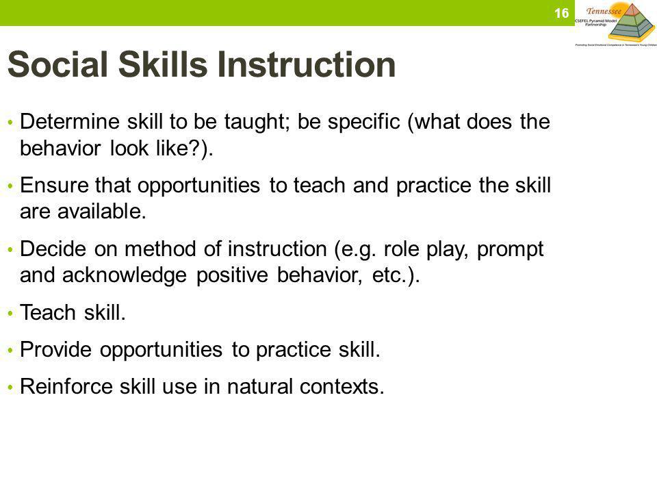 Social Skills Instruction