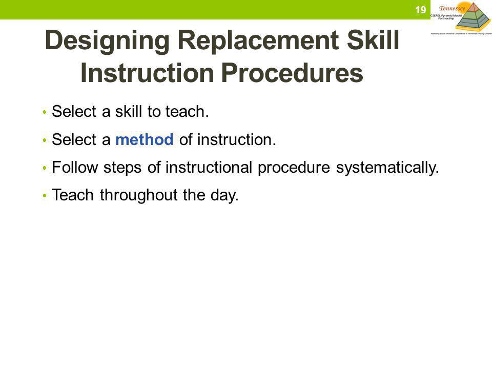 Designing Replacement Skill Instruction Procedures