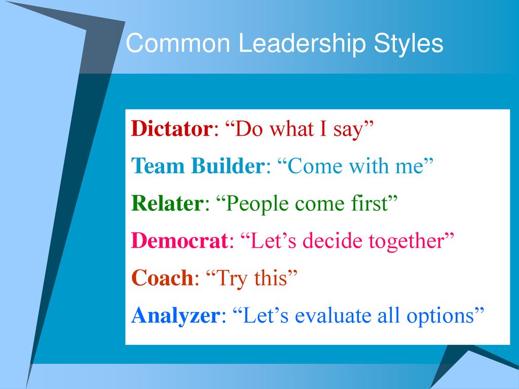 Common Leadership Styles