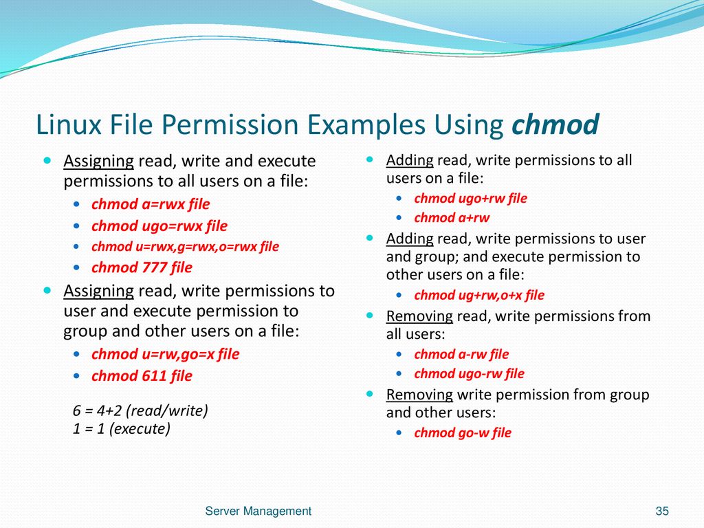 Linux File Permission Examples Using chmod