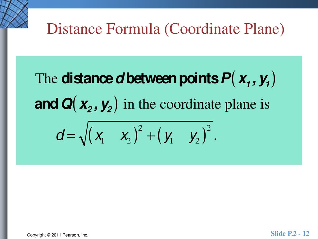 Distance Formula (Coordinate Plane)