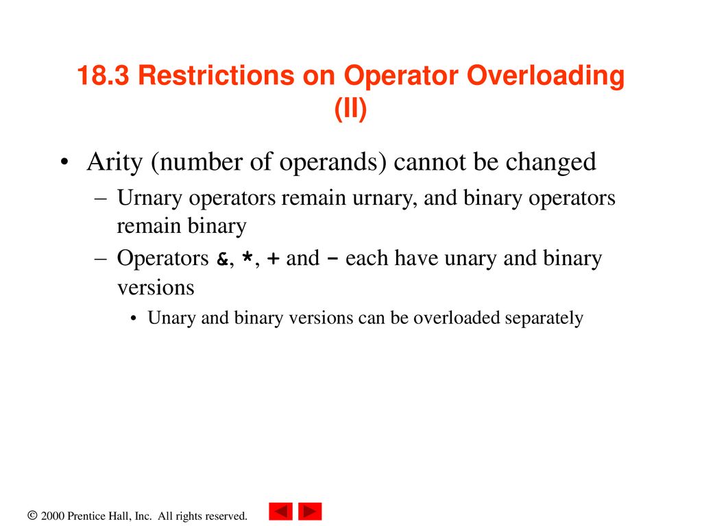 Chapter 18 - Operator Overloading - Ppt Download