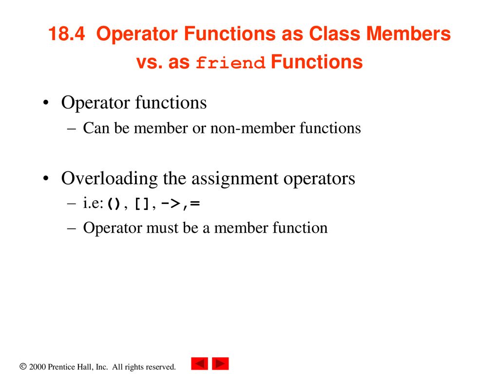 Chapter 18 - Operator Overloading - ppt download