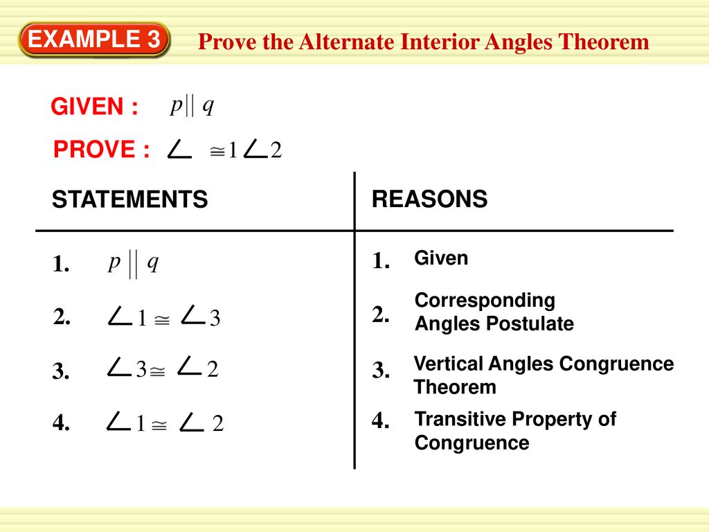 Example 1 Identify Congruent Angles Ppt Download