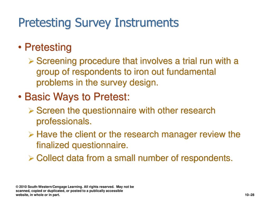 Business Market Research Ppt Download - pretesting survey instruments
