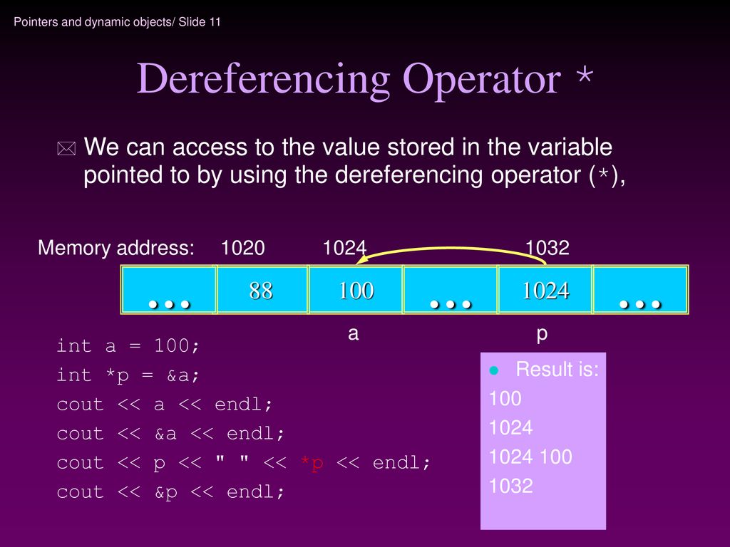 Pointers and dynamic objects - ppt download