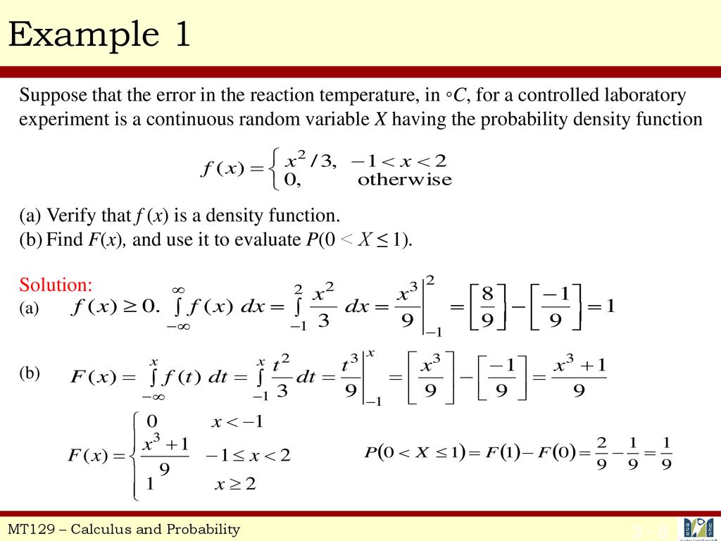 Tutorial 7 probability and calculus ppt download
