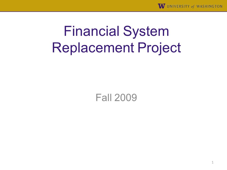 Financial System Replacement Project