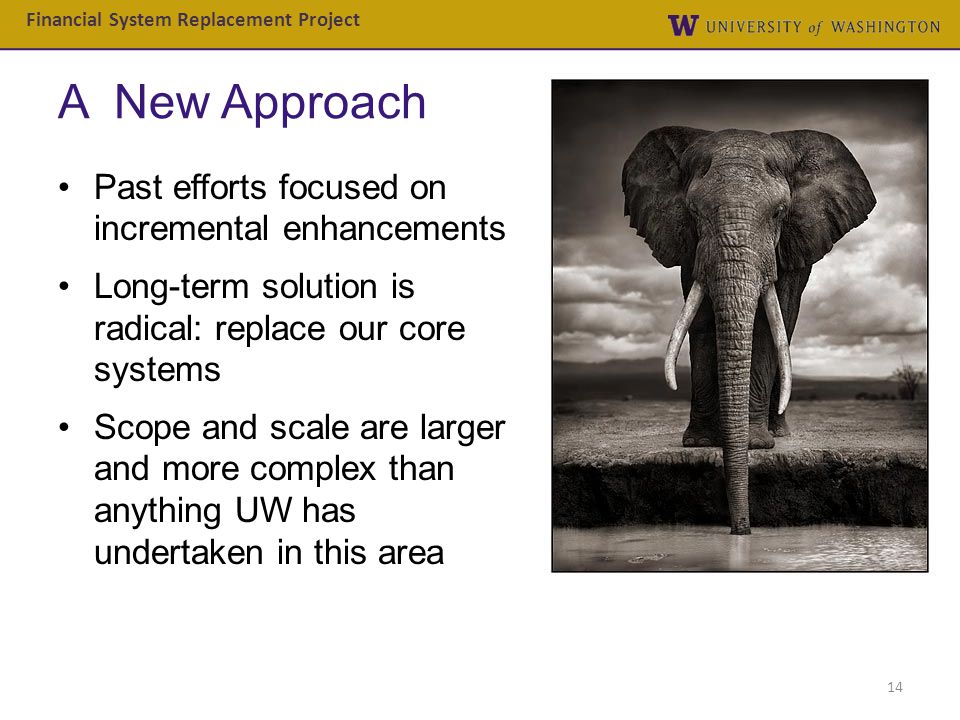 A New Approach Past efforts focused on incremental enhancements