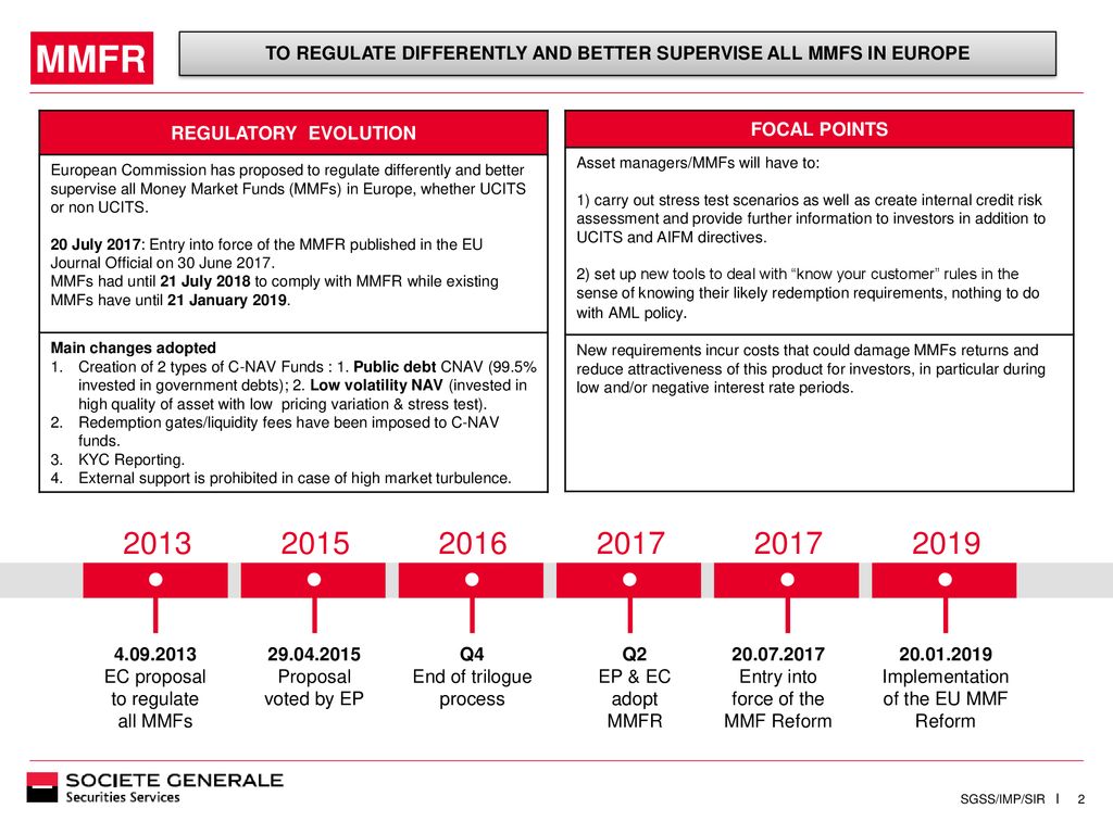 To regulate differently and better supervise all MMFs in Europe