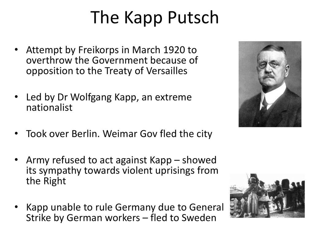 Early Weimar Germany: LO: To understand the early problems of the Weimar  Republic, why there was opposition, and how well it was dealt with Starter:  - ppt download