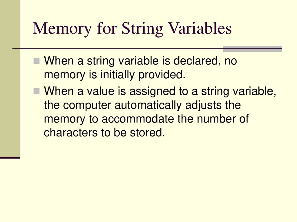 Using string type variables ppt download