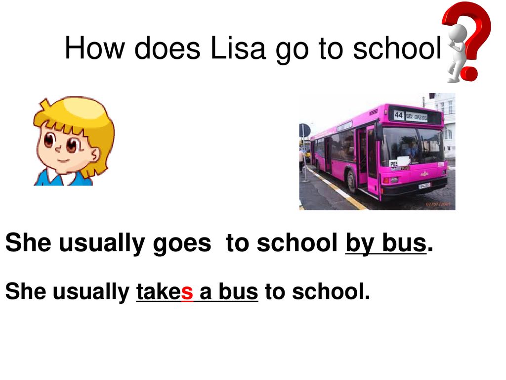 How does Lisa go to school