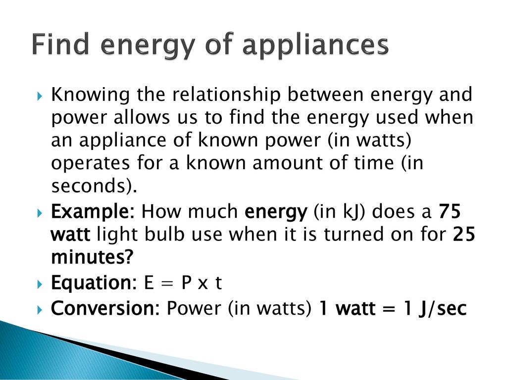 Energy and Power for APES - ppt download