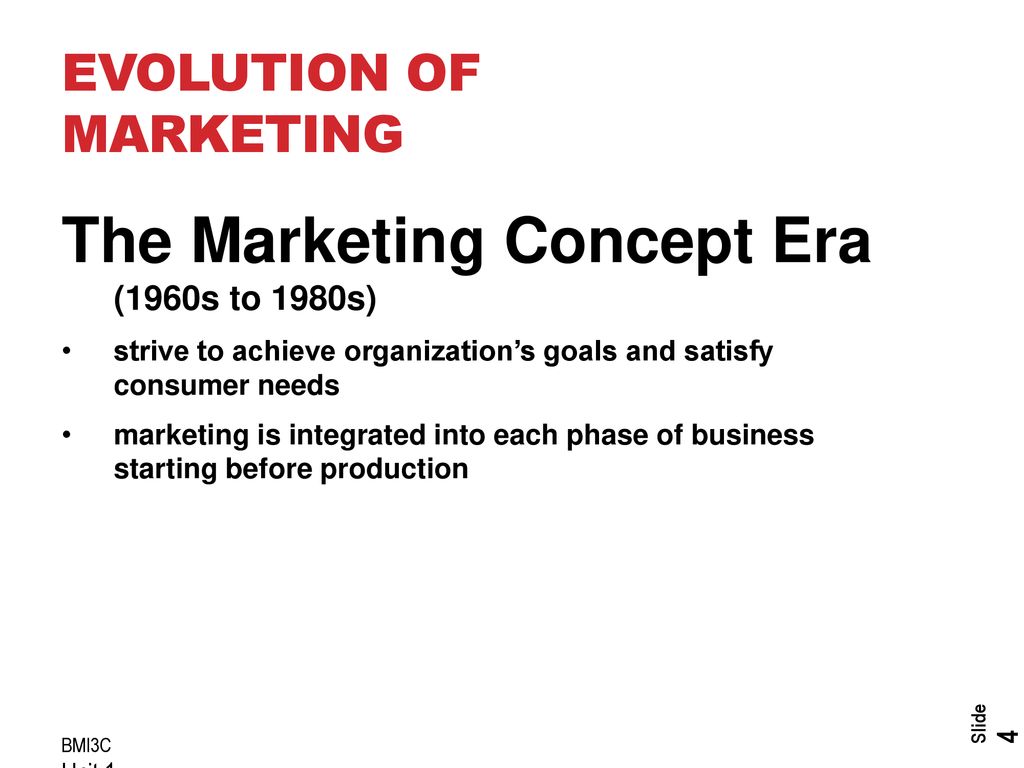 EVOLUTION OF THE MARKETING CONCEPT - ppt download