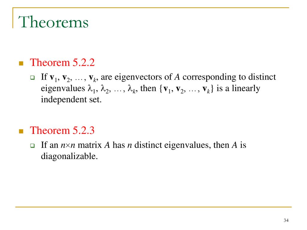 Theorems Theorem Theorem 5.2.3