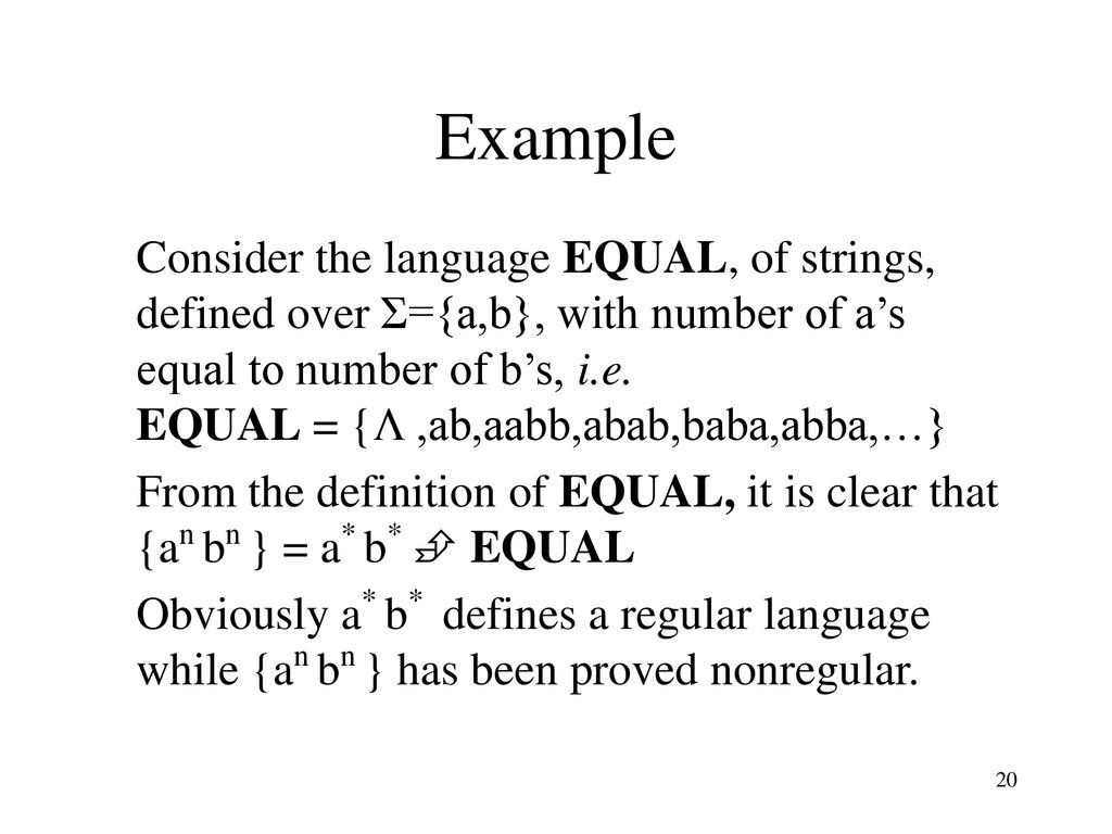 Recap lecture 25 Intersection of two regular languages is regular ...