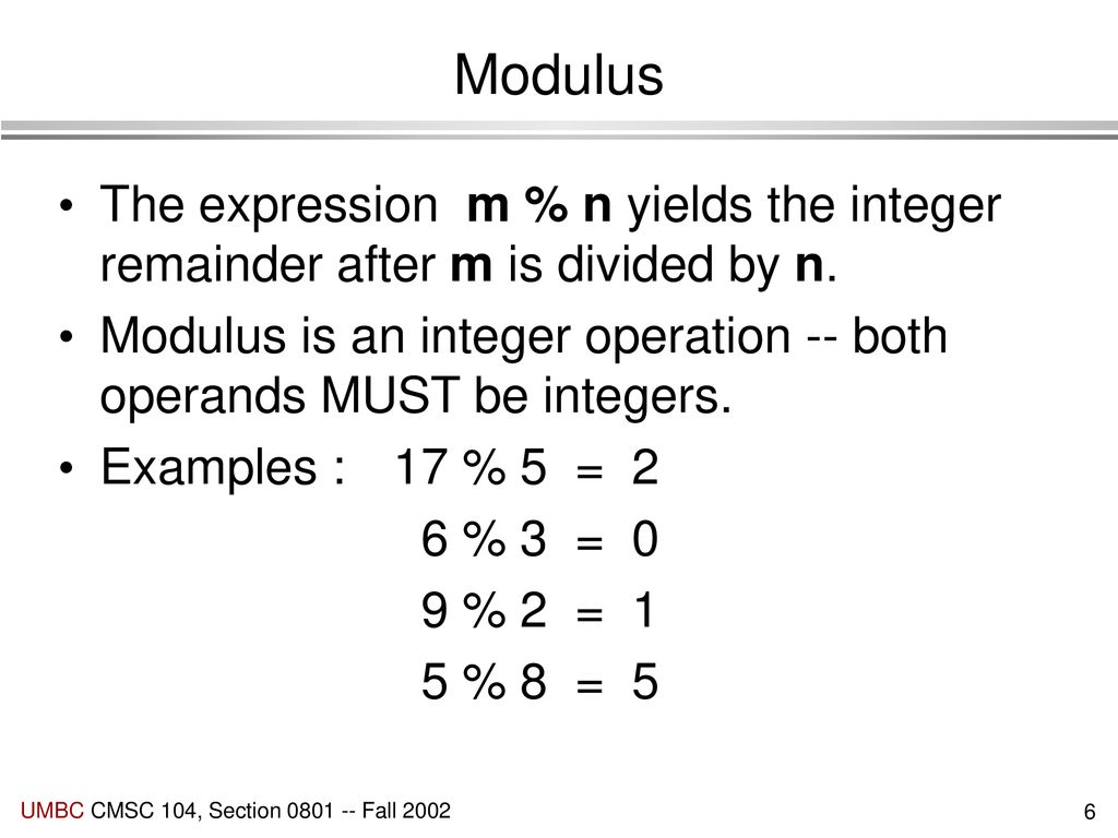Arithmetic Operators Topics Arithmetic Operators Operator Precedence ...