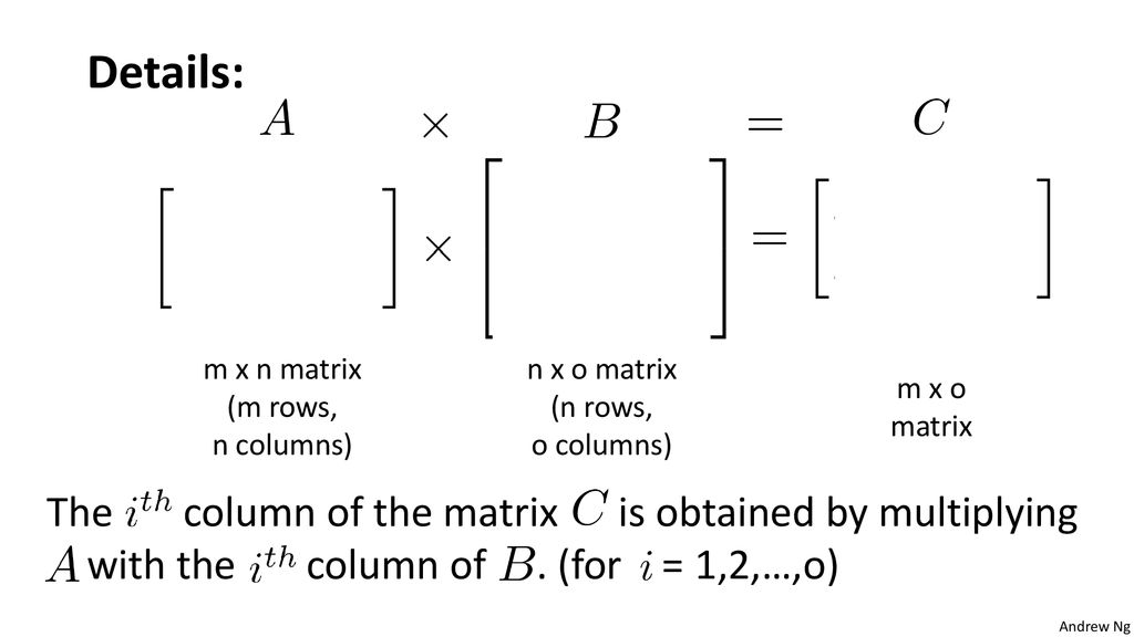 Linear Algebra review (optional) - ppt download