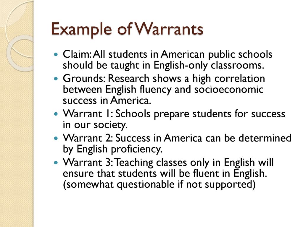 The Toulmin Model of Argument ppt download