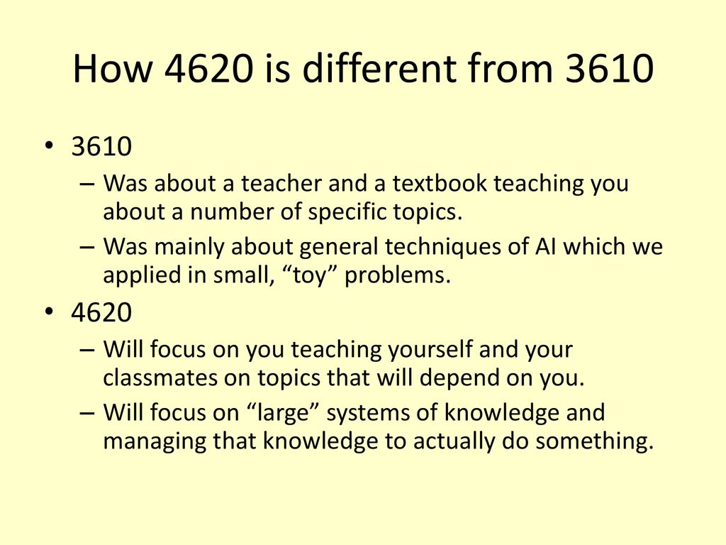 How 4620 is different from Was about a teacher and a textbook teaching you about a number of specific topics.