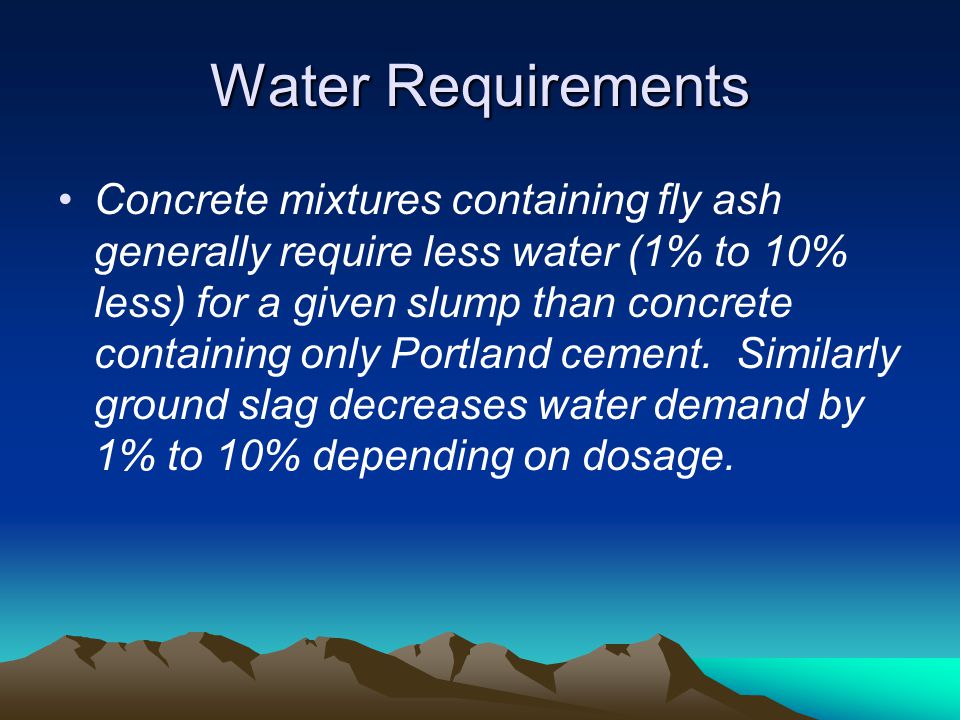 Water Requirements