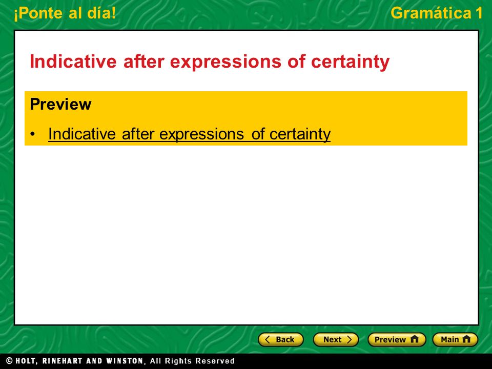 Indicative after expressions of certainty