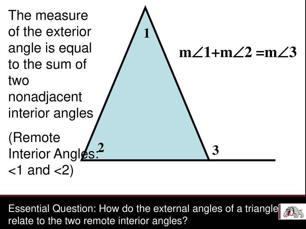 Exterior Angle Theorem Ppt Download