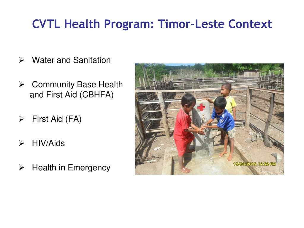 CVTL Health Program: Timor-Leste Context