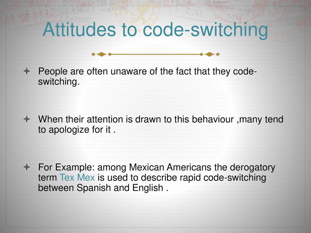 Code Switching Sociolinguistics Ppt Download