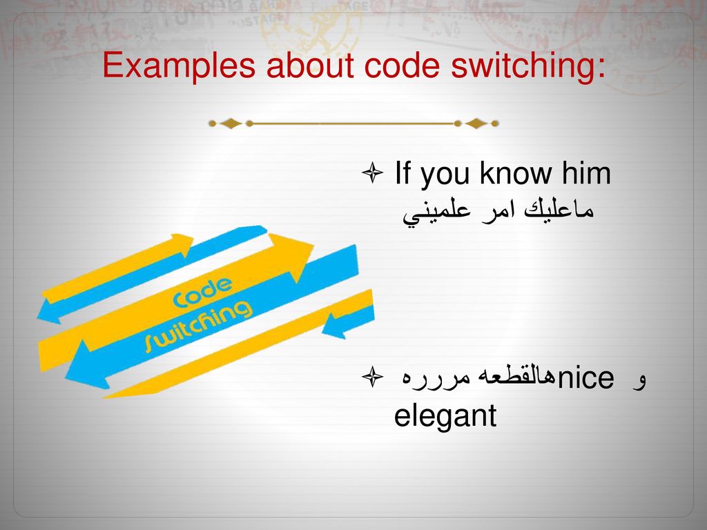 Code Switching Sociolinguistics Ppt Download