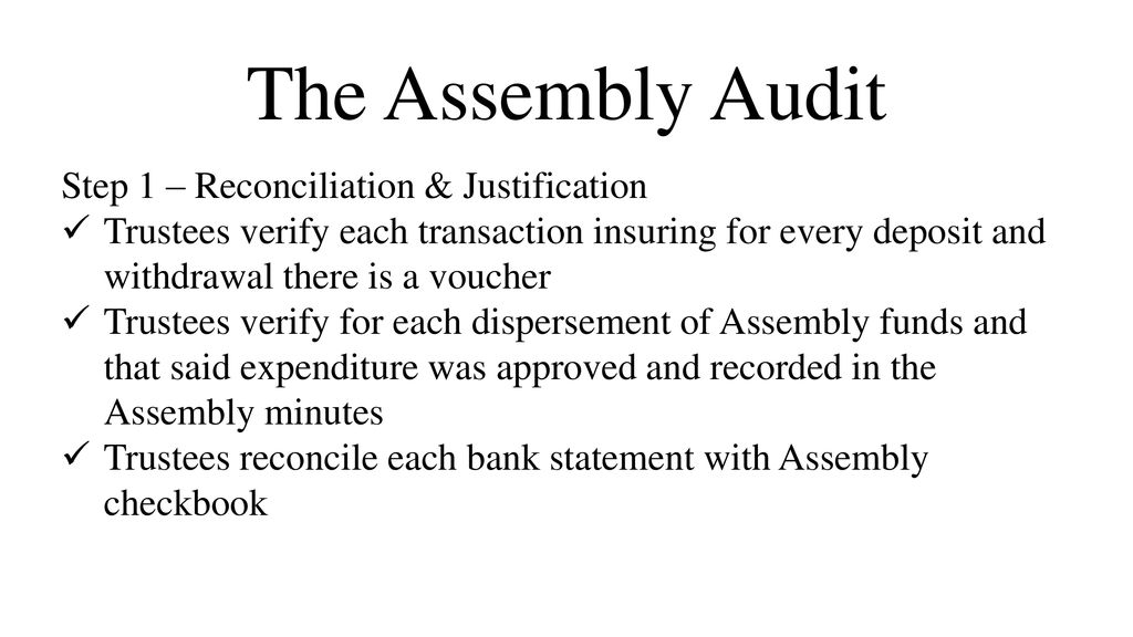 Assembly Audit Training - Ppt Download