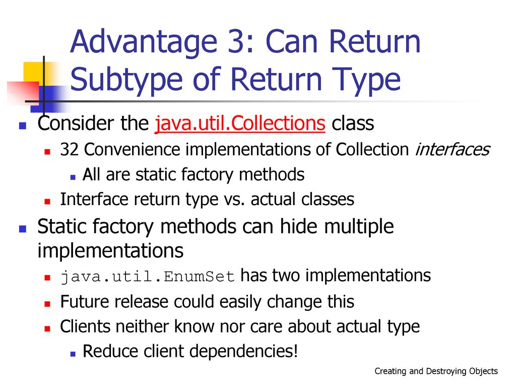 Effective Java: Creating and Destroying Objects - ppt download