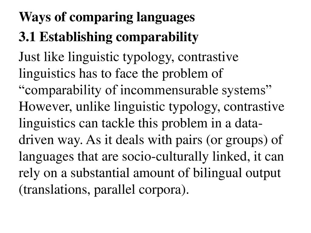 Contrastive Linguistics - Ppt Download