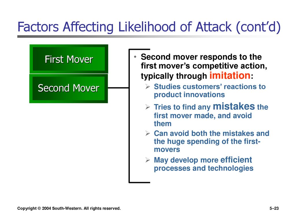 Factors Affecting Likelihood of Attack (cont’d)