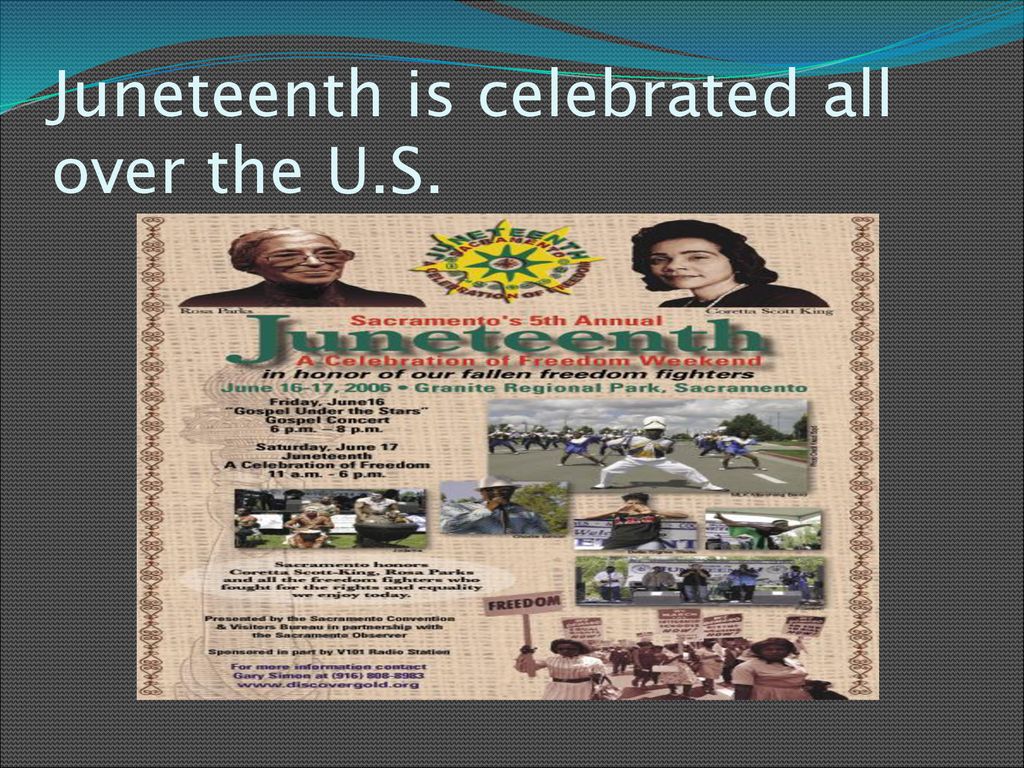Juneteenth is celebrated all over the U.S.