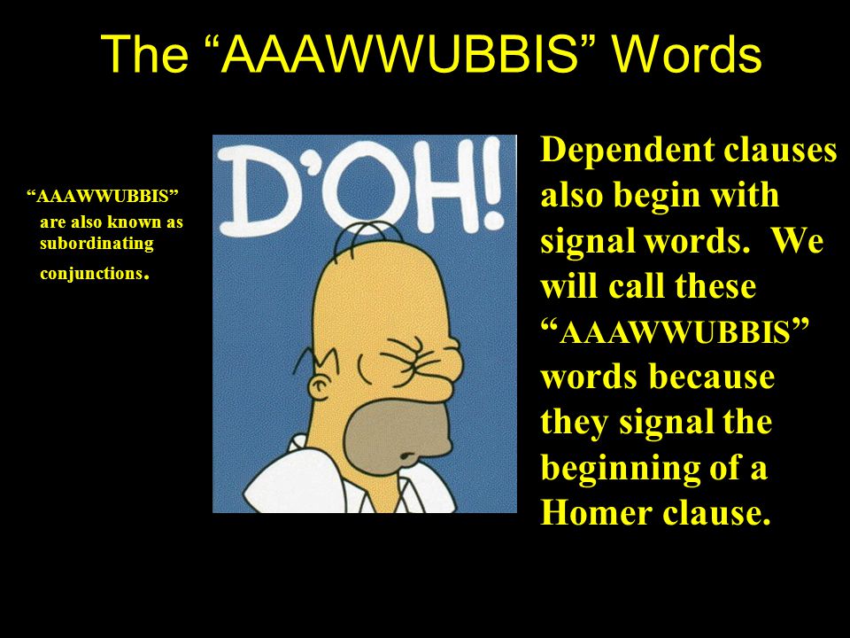 The AAAWWUBBIS Words